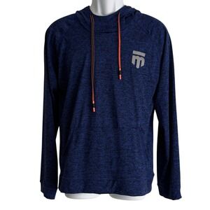 Mongoose Men Hoodie M Performance Blue Logo Drawstrings Moto Stretch Quality